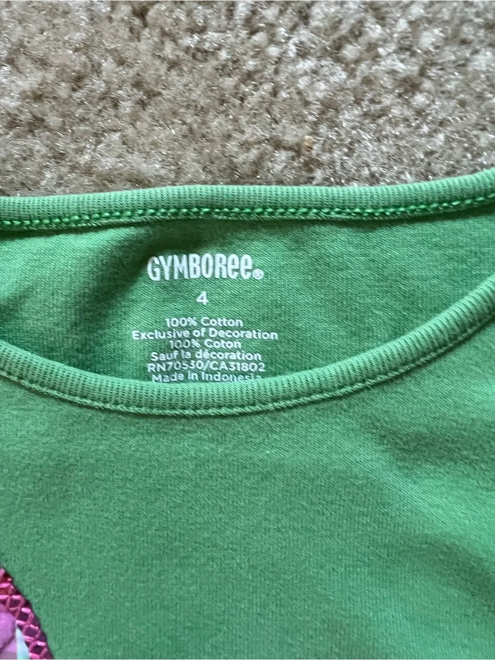Gymboree Bright Green Short-Sleeve Tee & Jean Capris with Pink Shoe Appliques